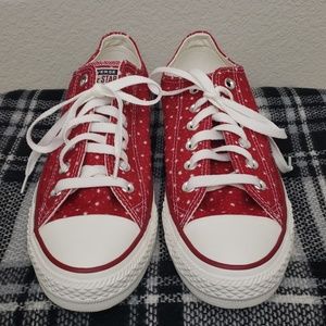 BRAND NEW Converse CTAS Red/White Stars W9/M7